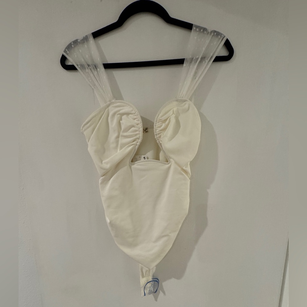 NWT Free People Double Take Bodysuit Ivory - Picture 4 of 5